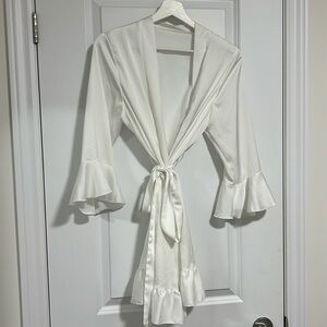 White Satin Robe
